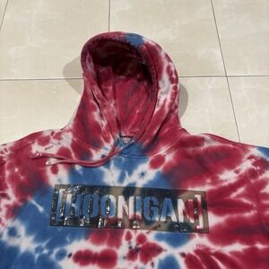 Hoonigan Ken Block Hoodie Tie Dye Men's M Red Blue Monster Subaru Racing Drift